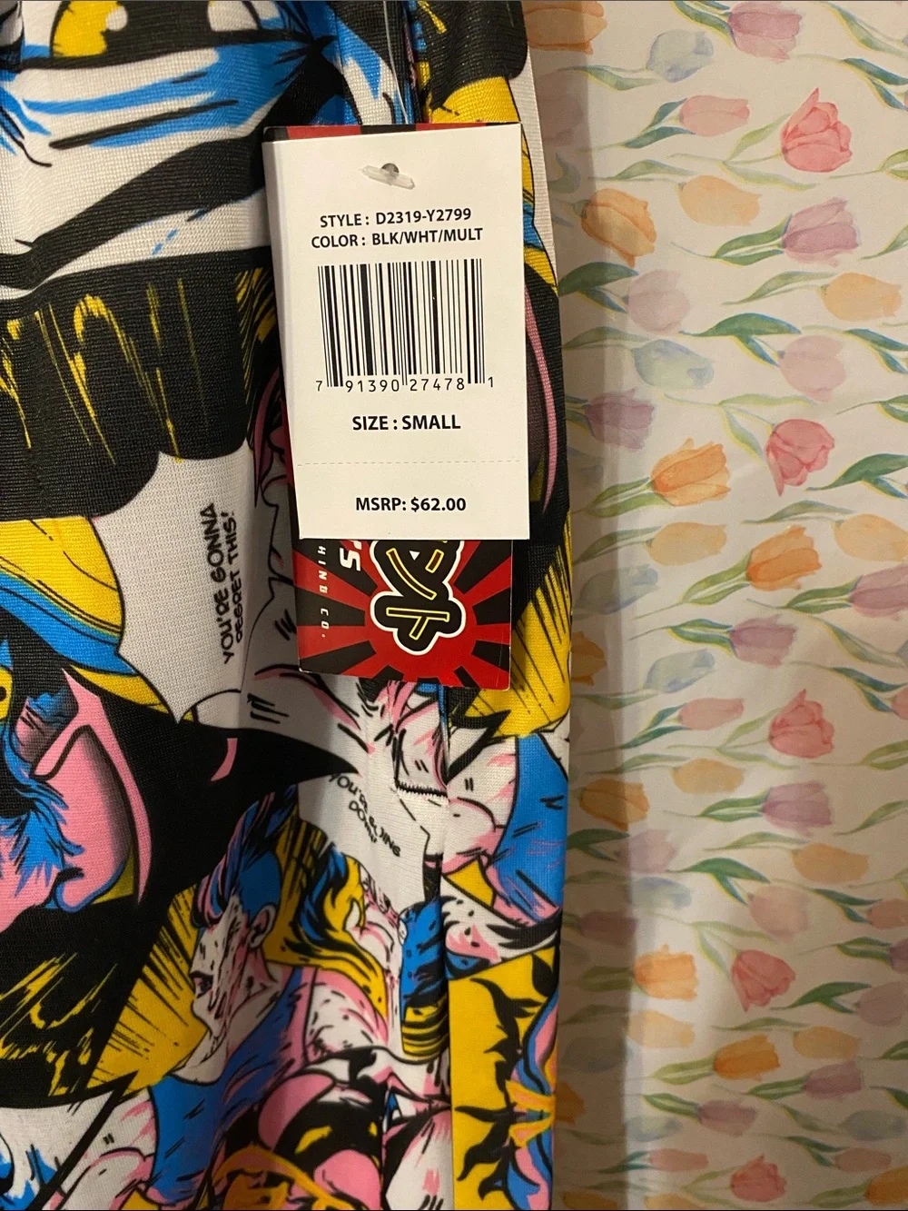 Colorful Comic Print Jogger Pants